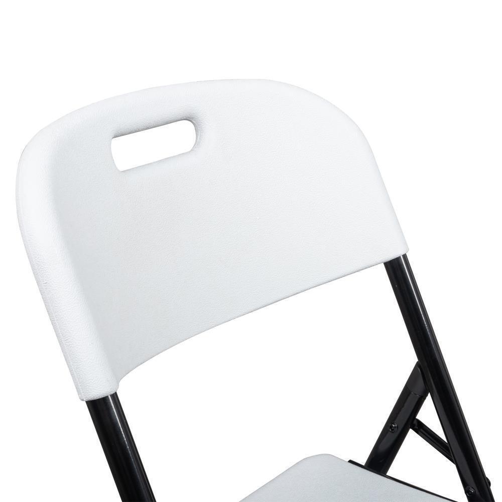 Set of 12 Commercial Folding Chair Seat Event Set for Outdoor Garden White