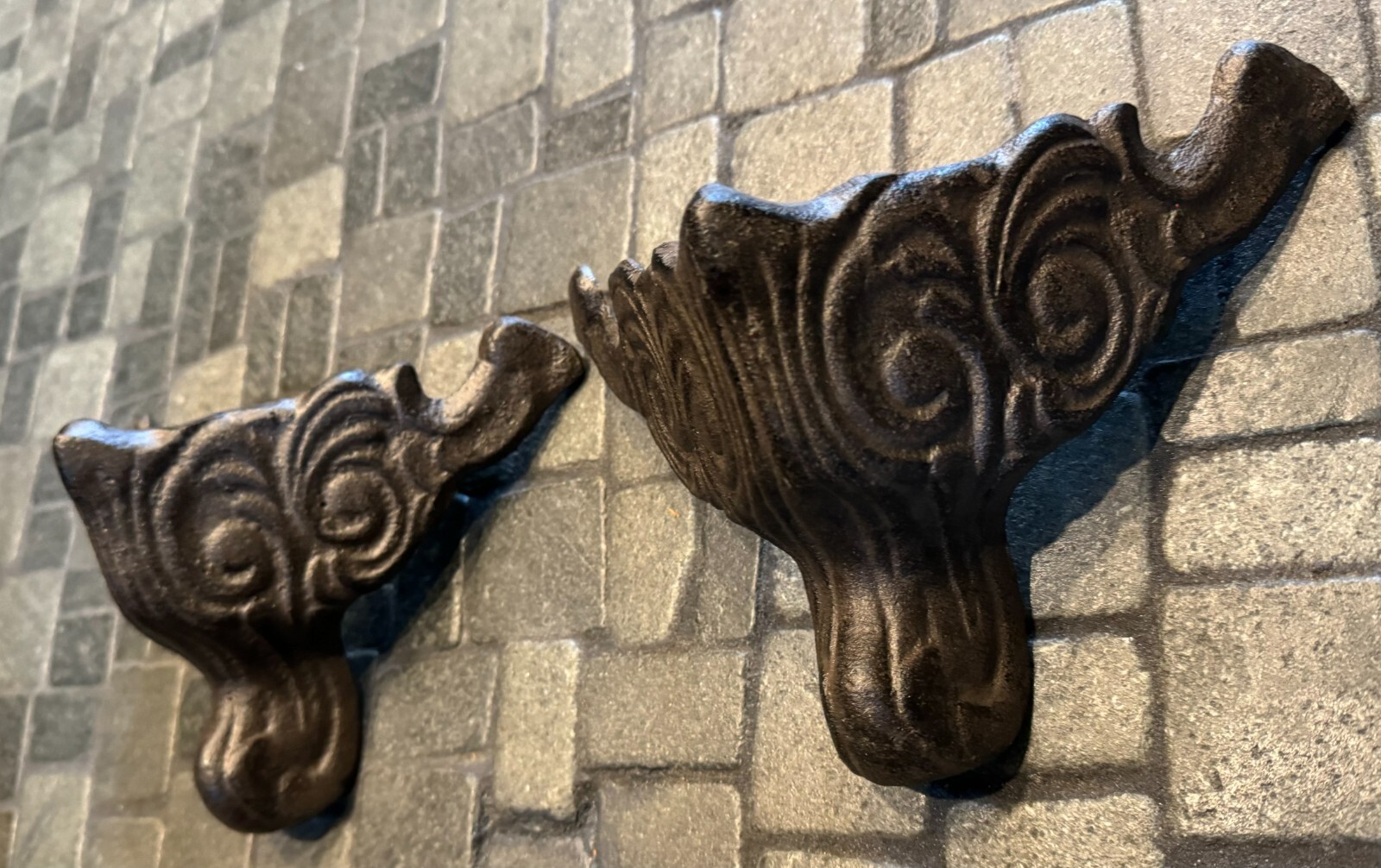 4; Furniture Legs 5.75" Cast Iron Metal Claw foot Tub Wood Stove Feet Salvage