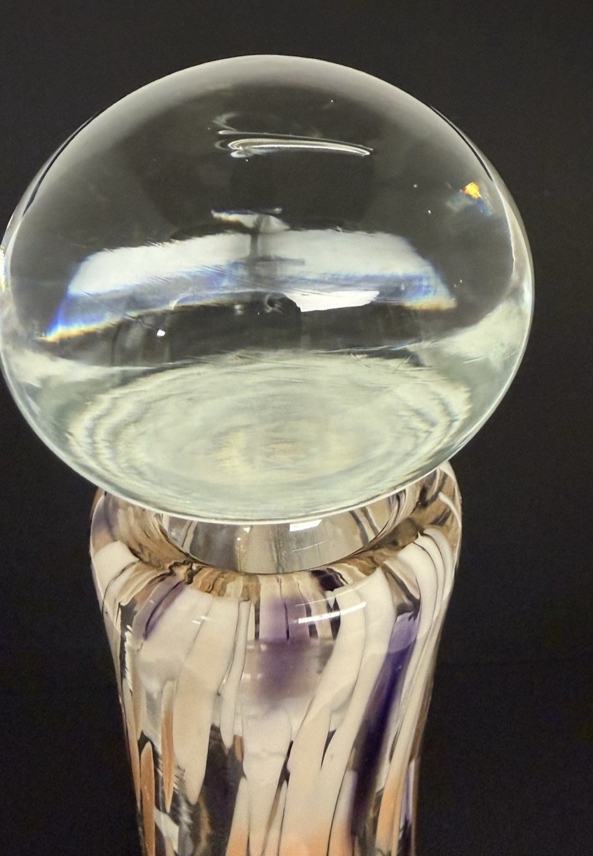 Blenko Glass Cat 2516 - Crystal with Alternate Stopper