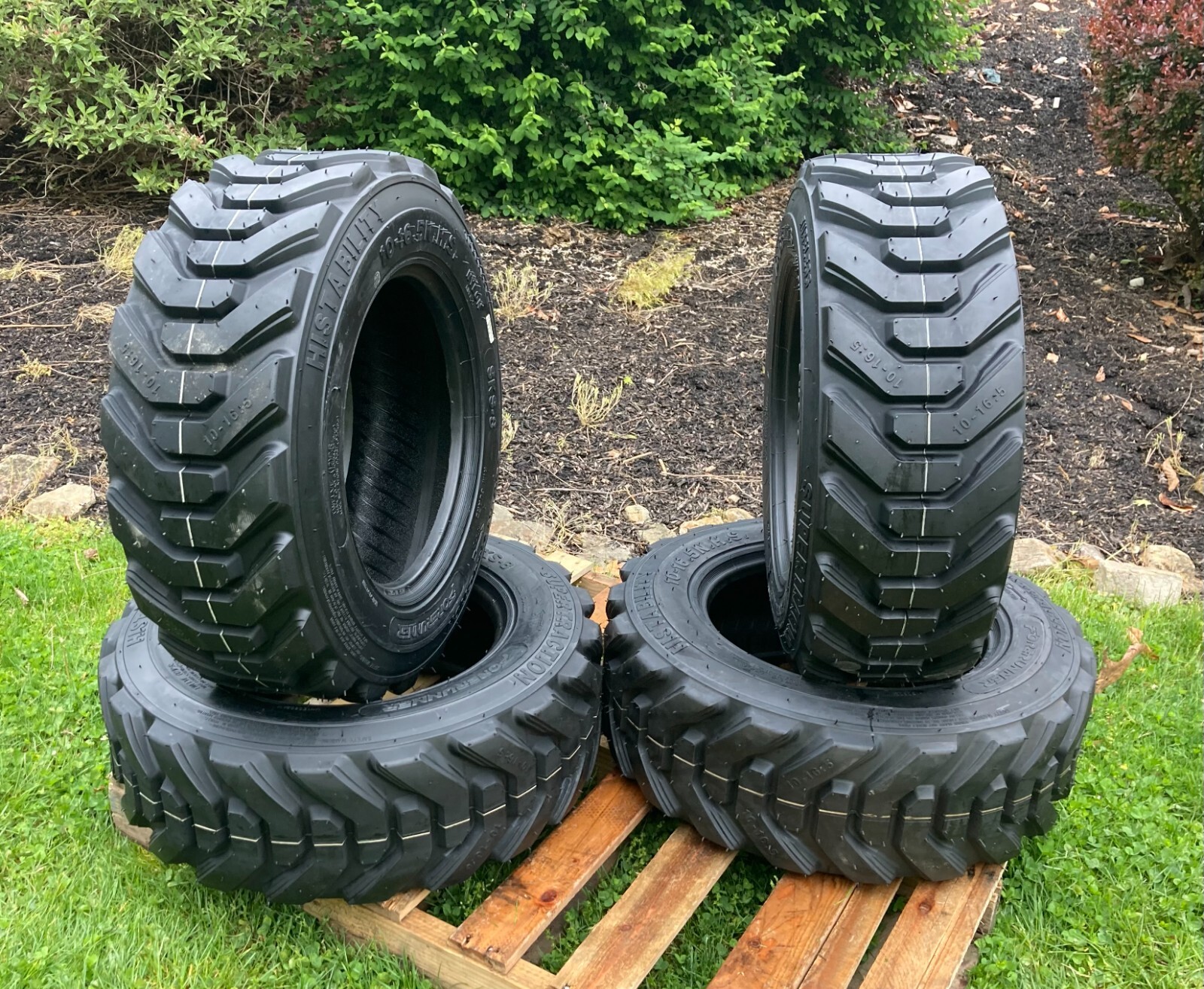 4 -NEW 10-16.5 HD Skid Steer Tires -Forerunner SKS-8- 10X16.5-for John Deere