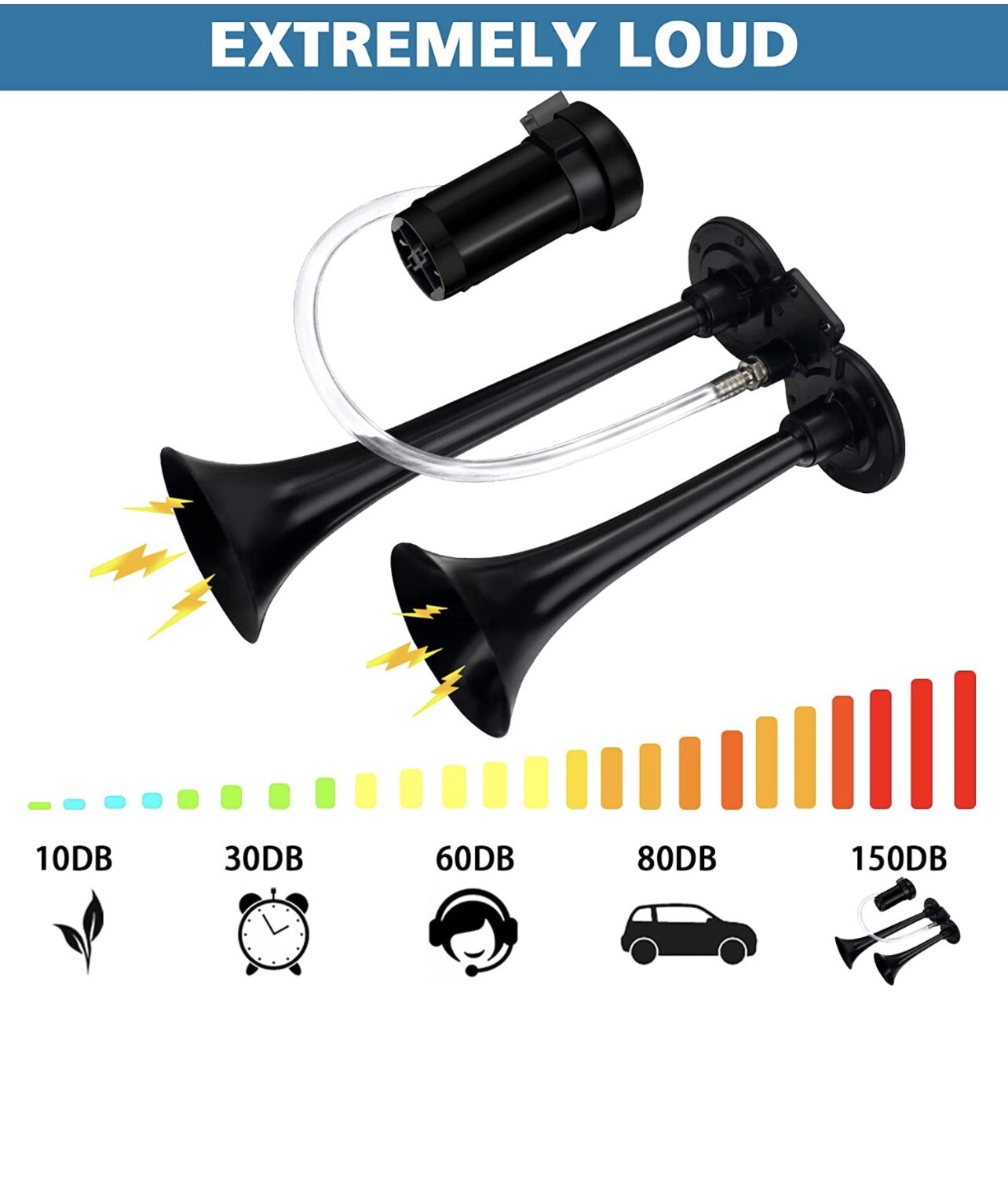 Ryobi 18v drill With Quad air horn (no Battery)