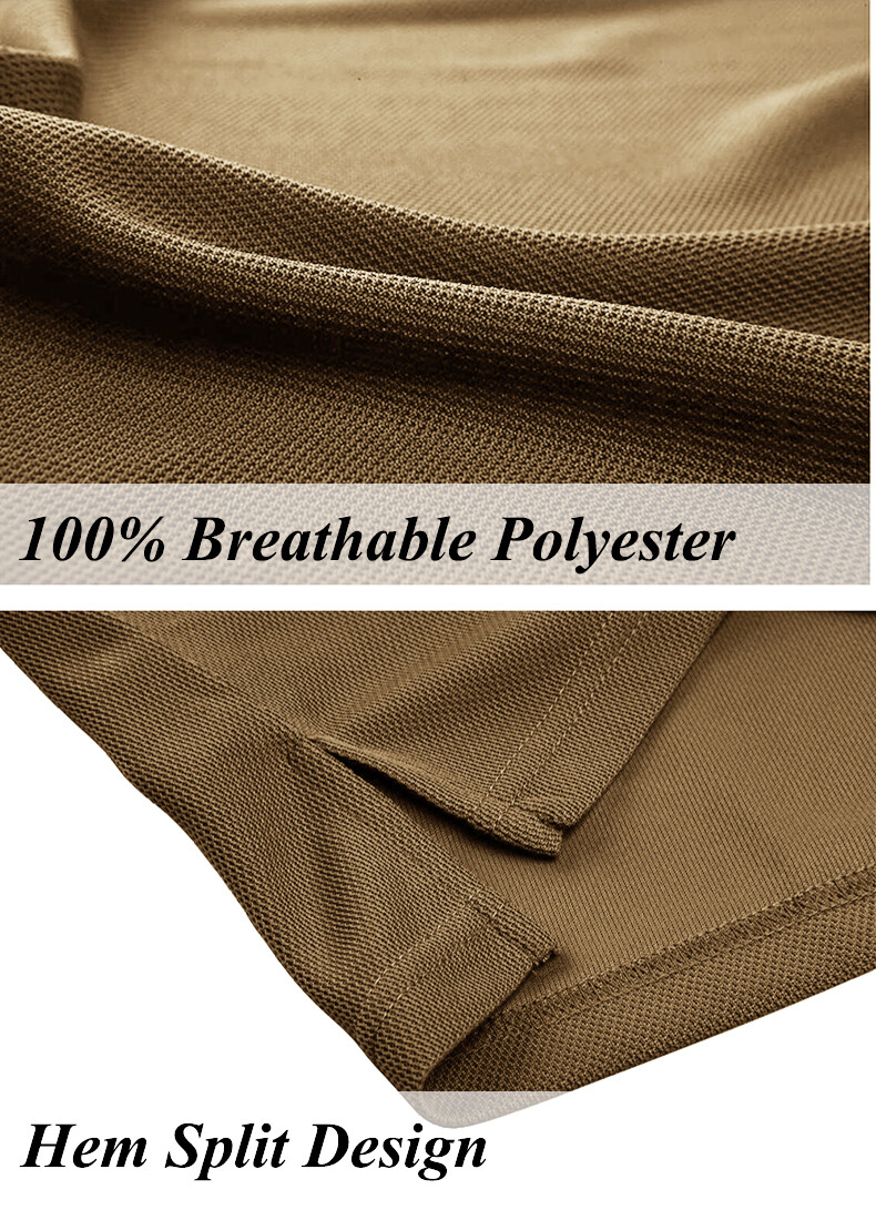 Men's Tactical Polo Shirt Quick Dry Short Sleeve Golf Work Tee