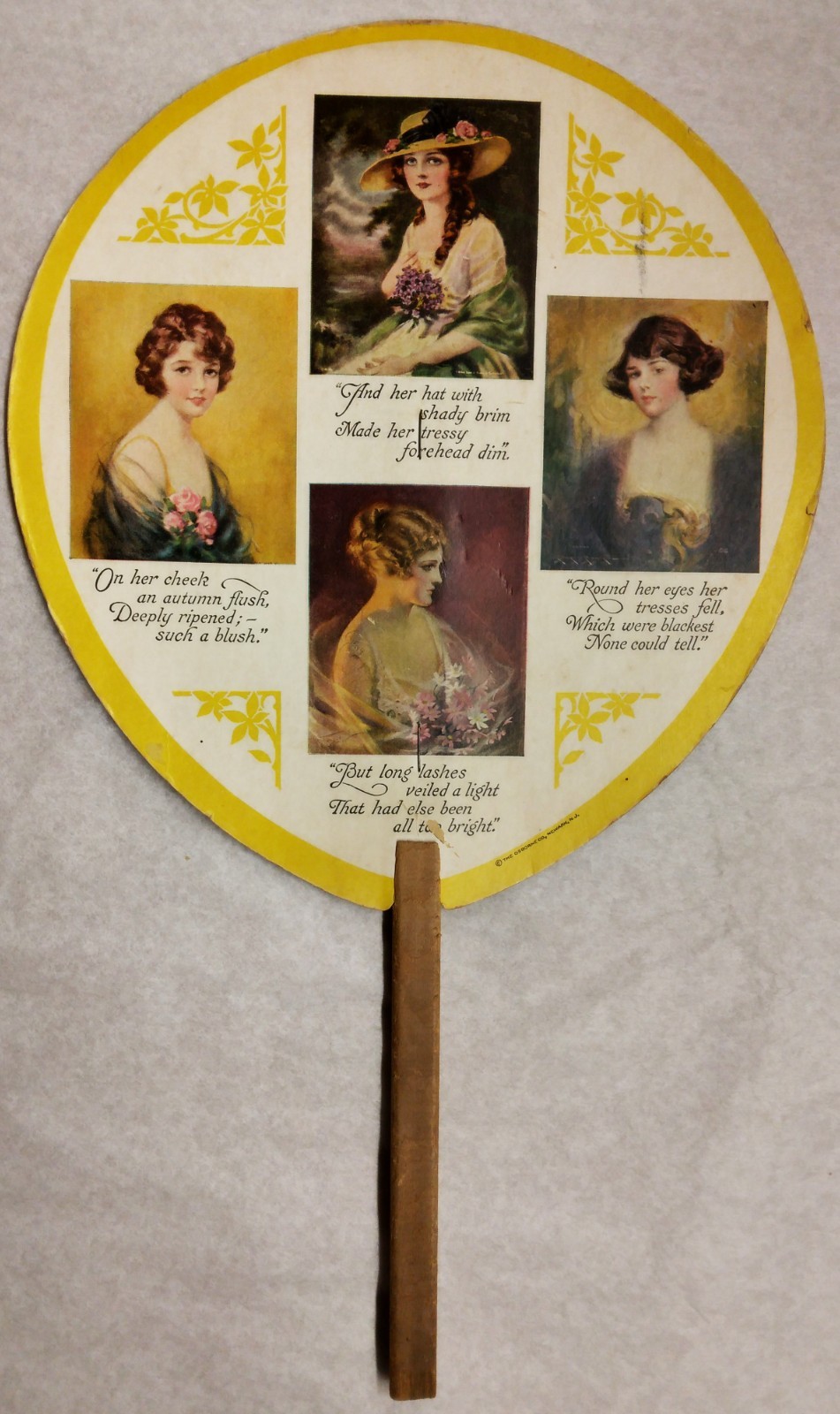 c1926 The Baltimore County Bank advertising hand fan, used