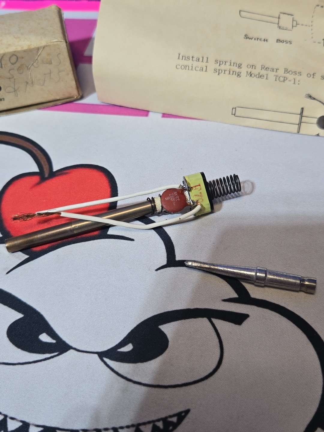 Weller SW-60 Switch Vintage Original Part for TC01 (Missing Screws)