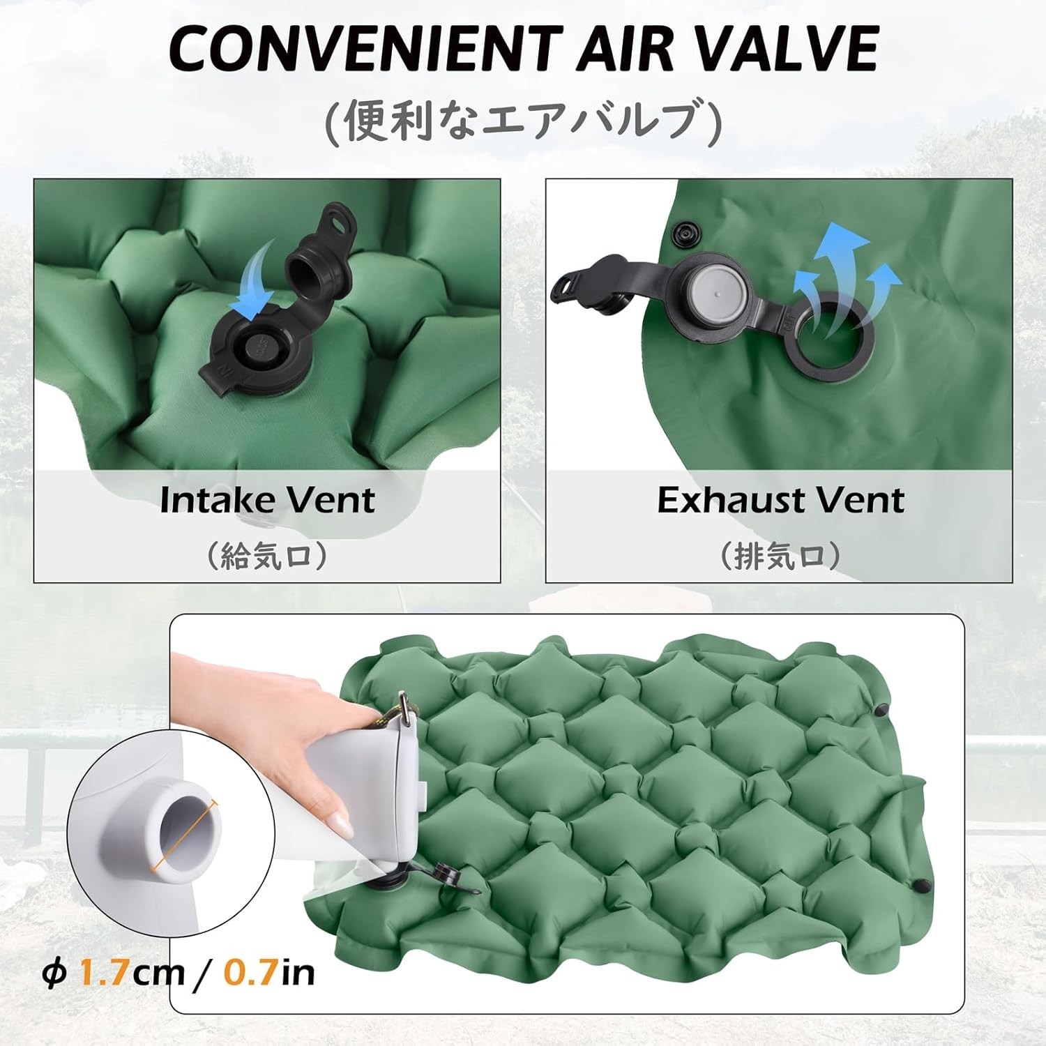 Inflatable Seat Cushion Ultralight, Compact Air Pad with Storage Bag Travel