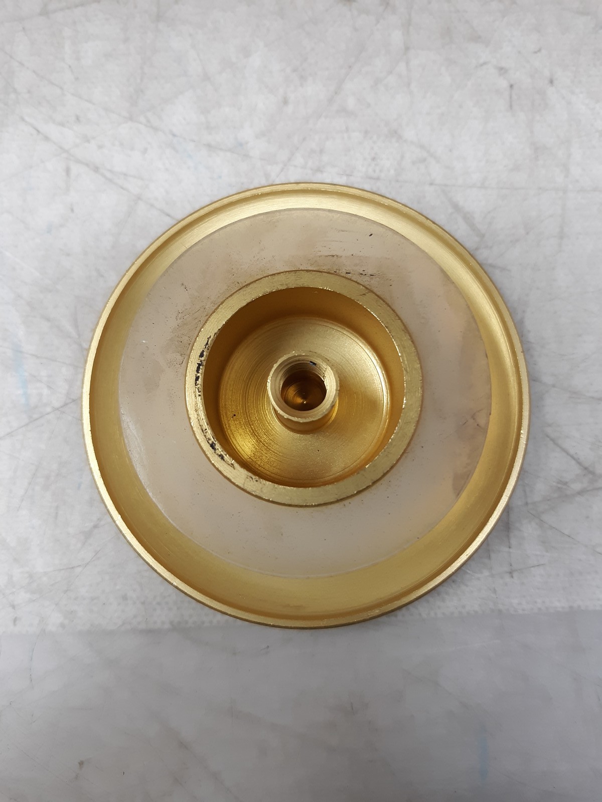 Brushed Gold Bathroom Sink Pop-Up Drain Cover Cap Threaded Fit w/ Gasket