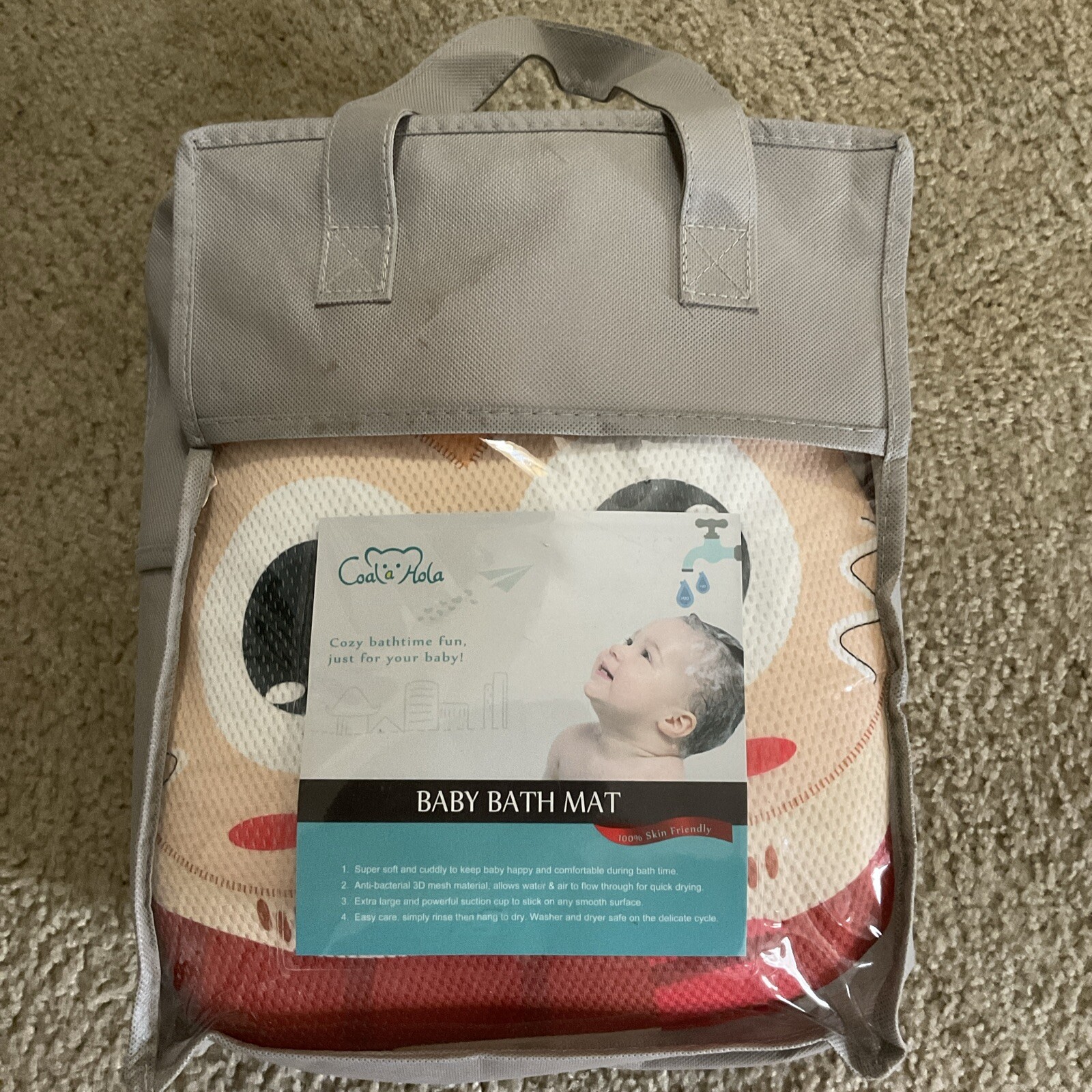 COAL-HOLA BABY BATH MAT OWL