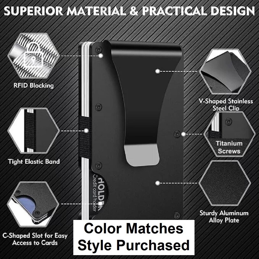 Manchester United Engraved Red Titanium Carbon Fiber RFID Blocking Wallet D7