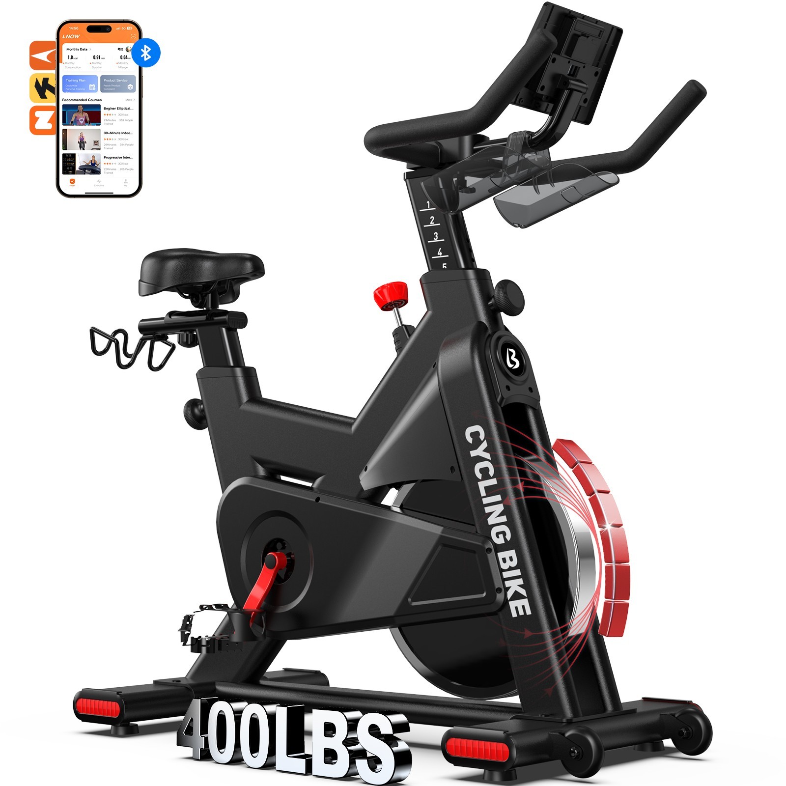 Exercise Bike Stationary Bike Home Workout Bike with Comfortable Seat Cushion