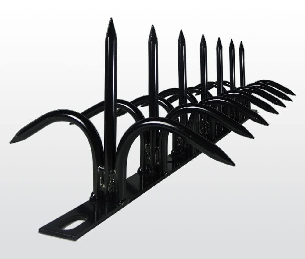 Shinobi Gaeshi H130 Dual Bladed Black Security Spikes fence steel made in Japan