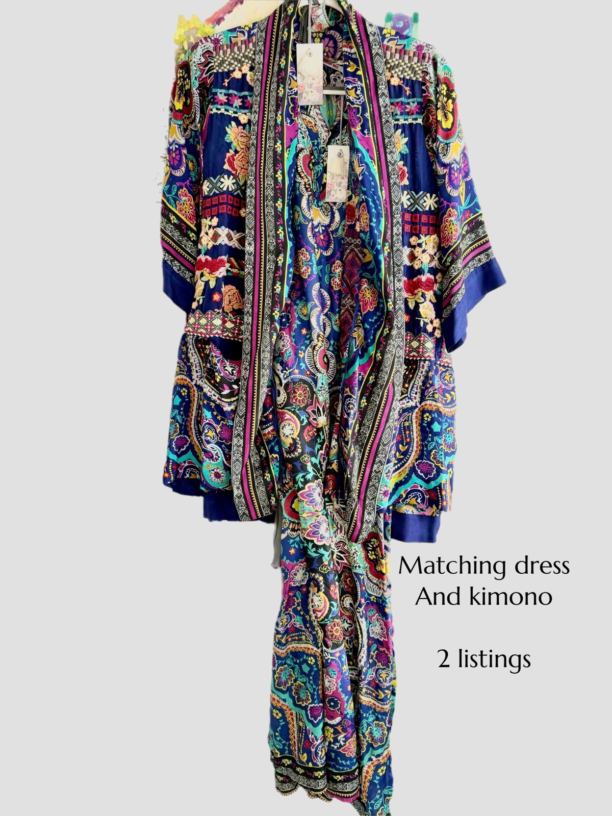 New With Tag Johnny Was Hanna Silk Kimono XS (2-6)