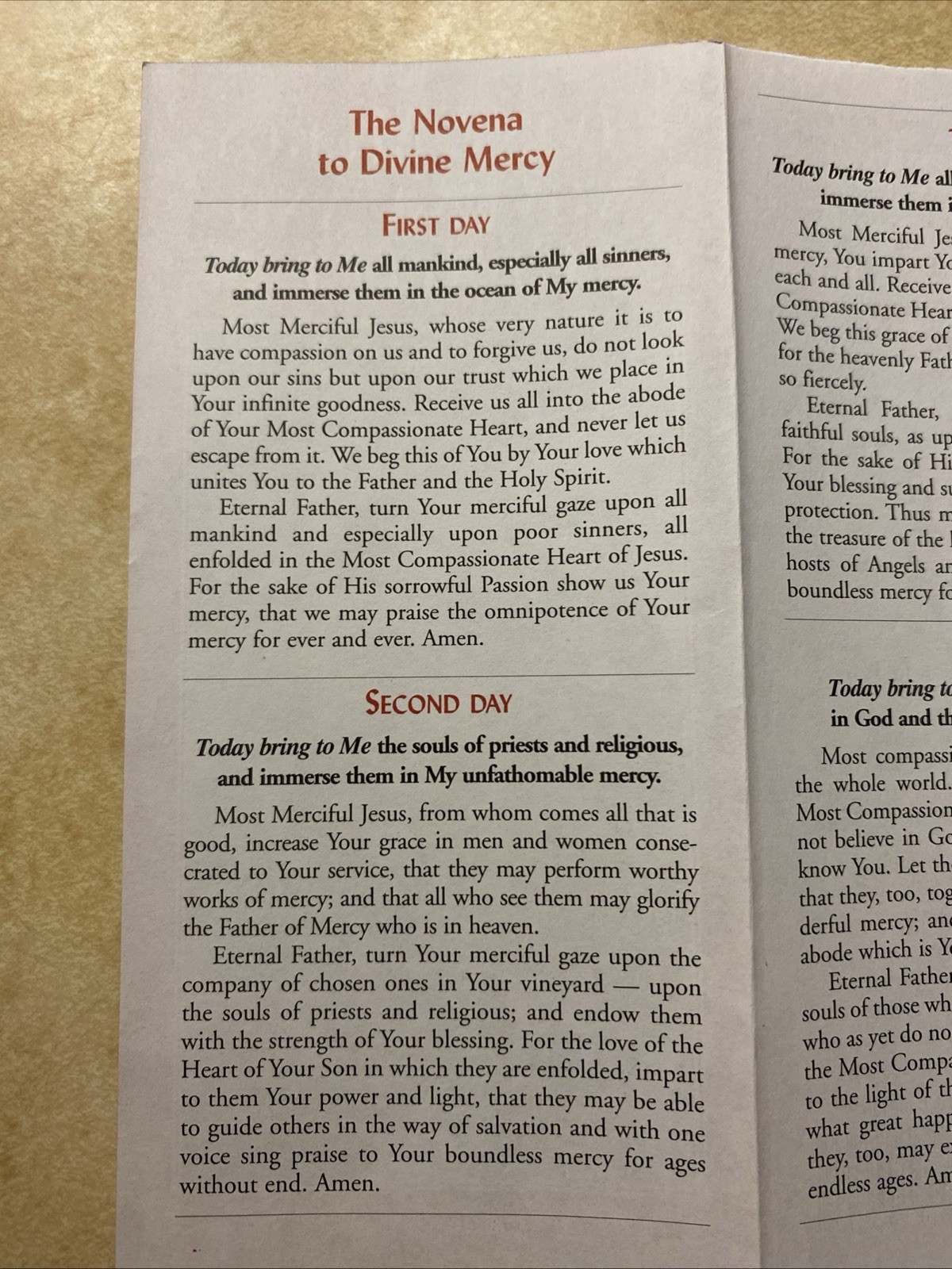 Divine Mercy Chaplet And Novena