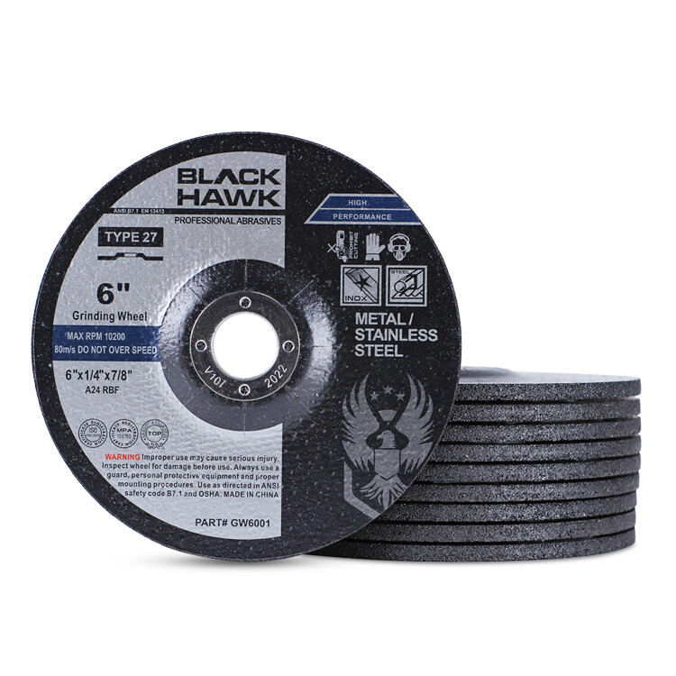 40 Pack - 6" x 1/4" x 7/8" Metal Grinding Wheels T27 Discs for Angle Grinders