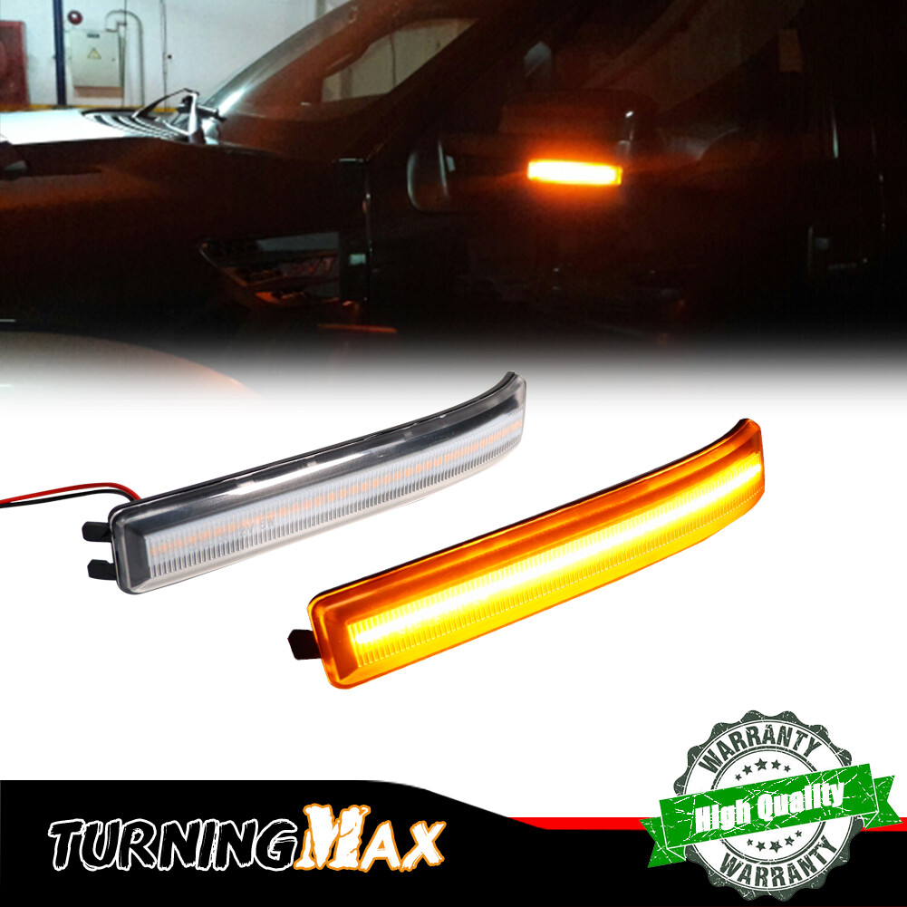 Fits 09-14 Ford F-150 Clear Lens Side Mirror Turn Signal Marker Reflector Lights