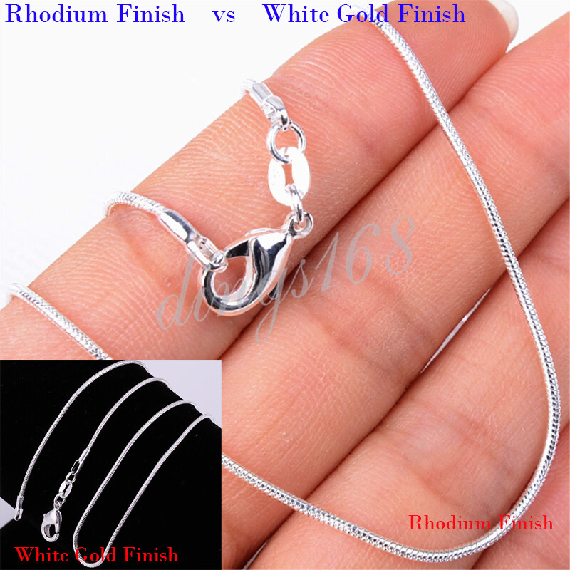 Real 925 Sterling Silver Italian Tarnish-Resist/Nickle-FREE Snake Chain Necklace