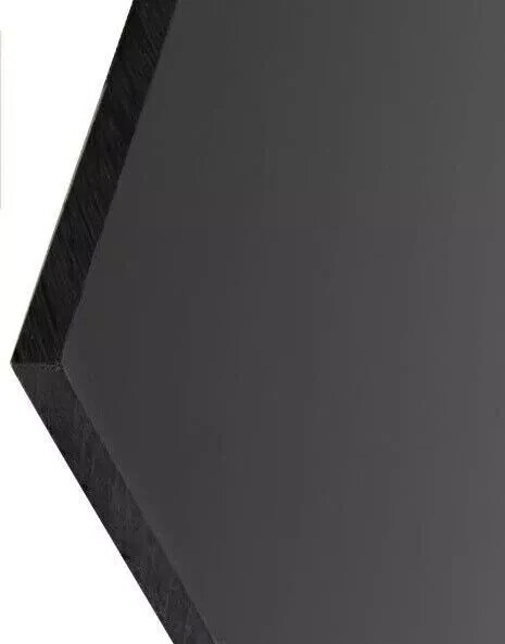 High Density Plastic Sheet Polyethylene Black 1/4" Thick x 24" L X 12 in W HDPE