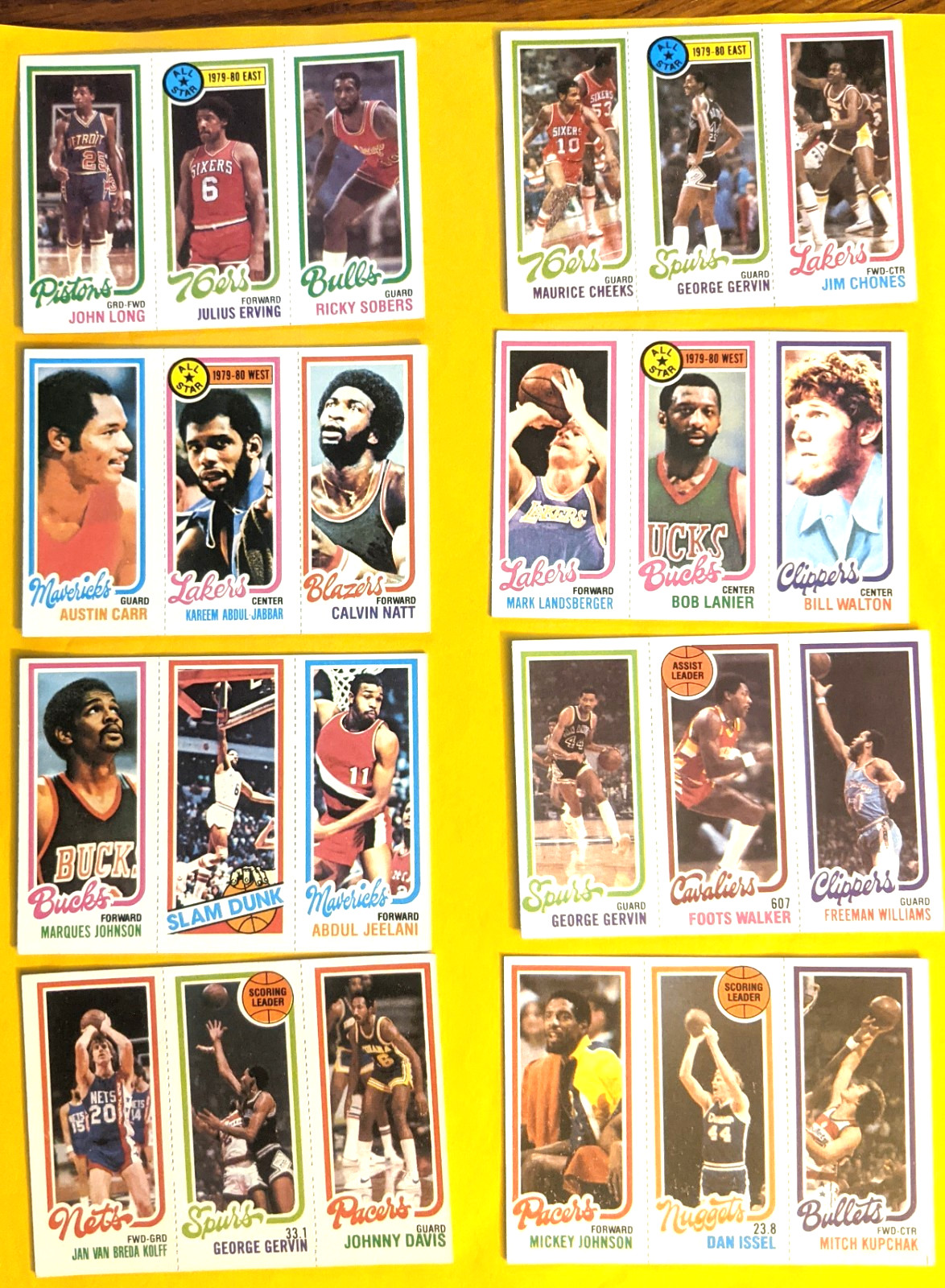 1980-81 Topps Basketball 75  Card Lot No Dupes and  most NrMt Condition