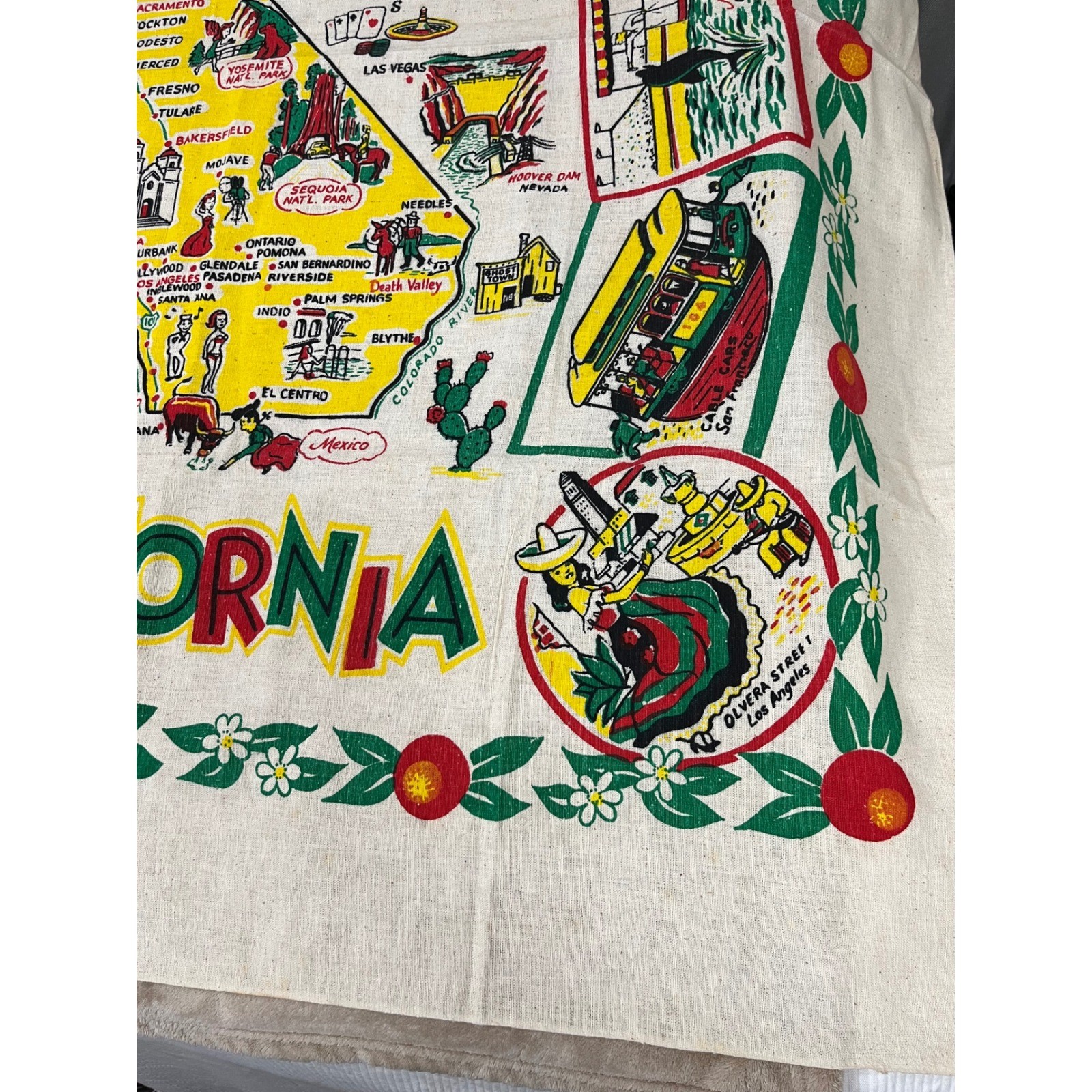 Vintage NOS California Muslin Tablecloth Collectible 1960-1970