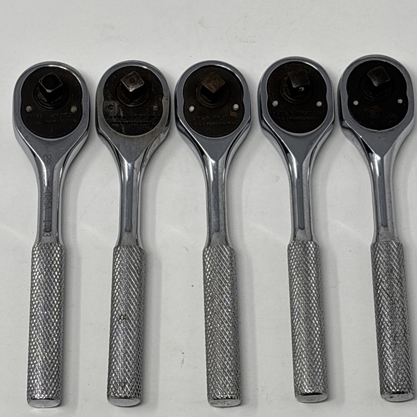 Proto Tools 1/4" Drive Ratchet Knurled Handle 4749 Pear Head USA Professional