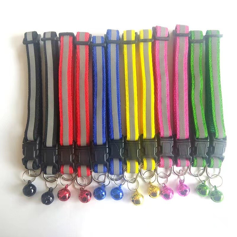Reflective Cat Safety Collar with Bell for Cat Kitten Small Dog Nylon Adjustable
