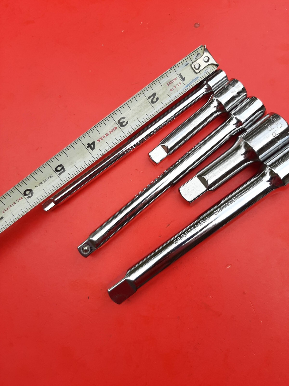 NEW CRAFTSMAN TOOLS 6 Piece 3" & 6" Ratchet Socket Extension Set 1/4" 3/8" 1/2"