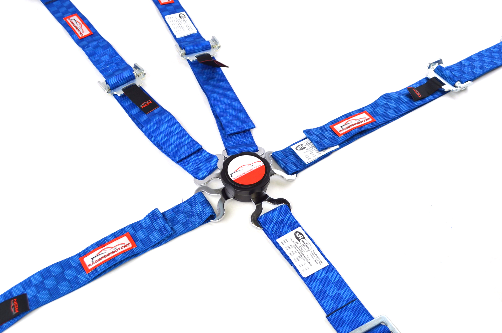 QUARTER MIDGET HARNESS 2" SFI 16.1 PULL UP LAP BELT CAM LOCK BLUE CHECKERBOARD