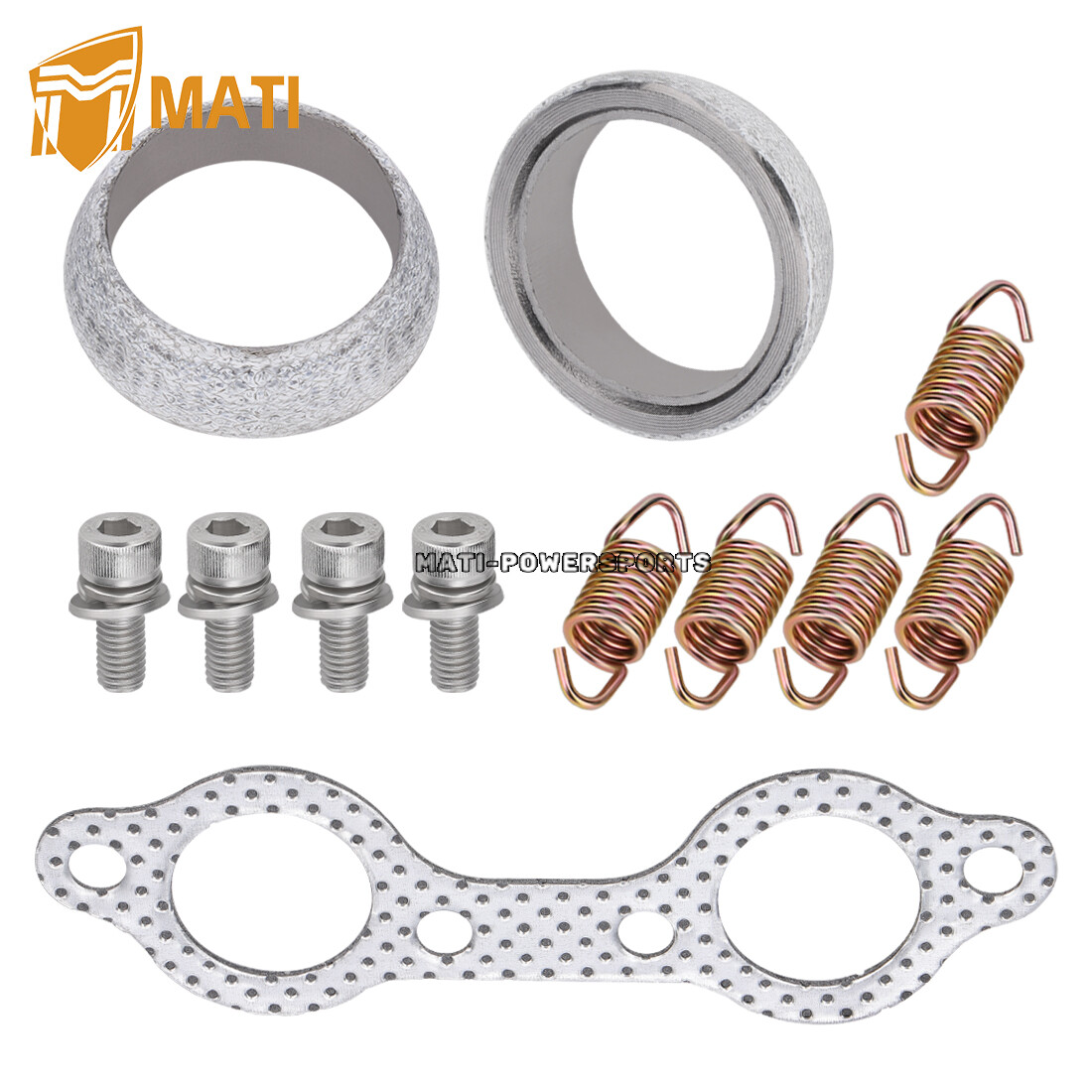 Exhaust Muffler Gasket Spring Rebuild Kit for Polaris Sportsman 600 700 800 MV7