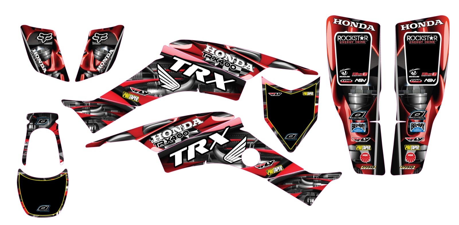 Fits Honda TRX 400 99-07 graphic kit trx400ex stickers decal kit trx400