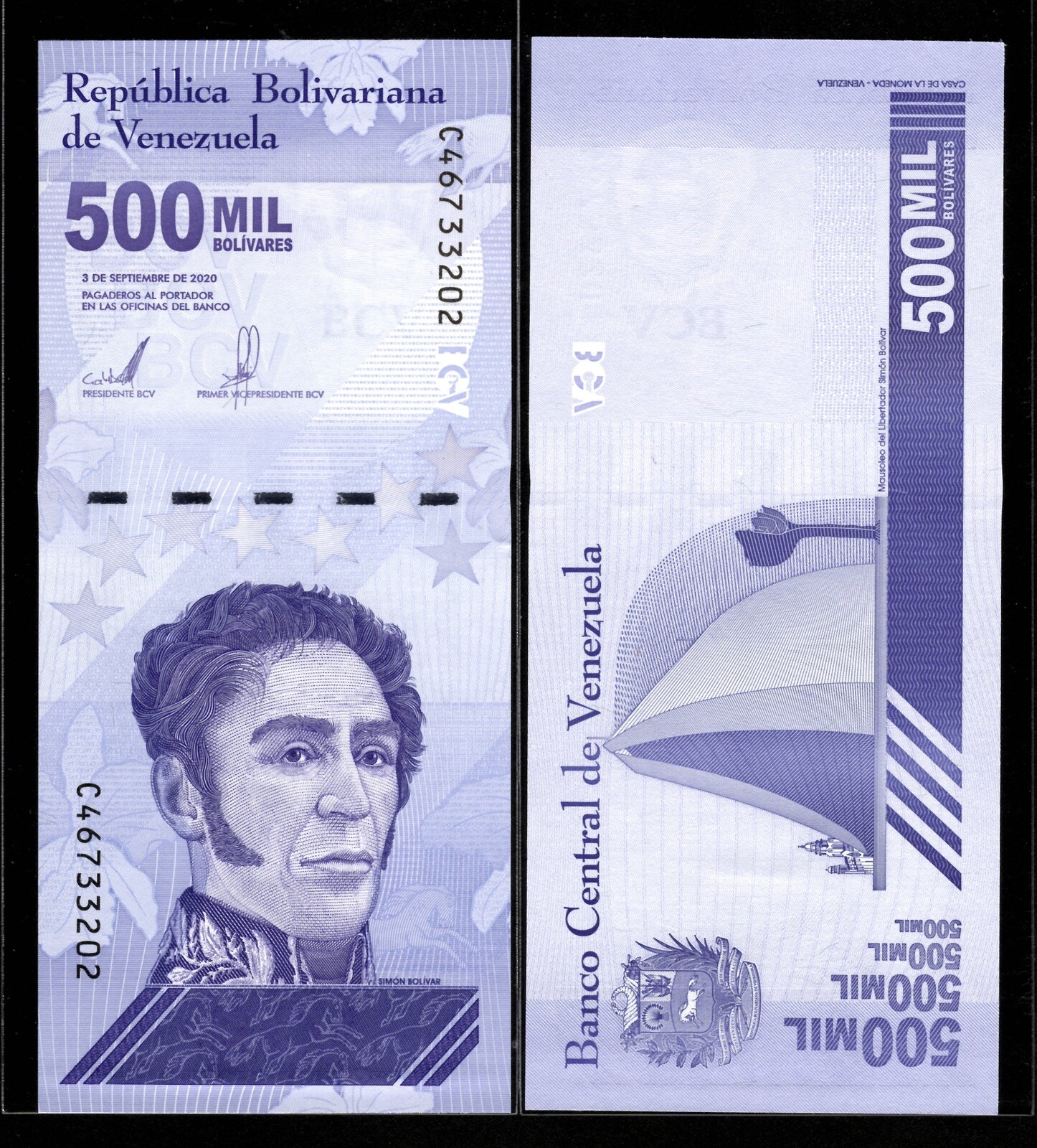 Venezuela 500 Mil Bolivar Sobberano 2020 UNC X 30 PCS 500000 (1/2 Million) New