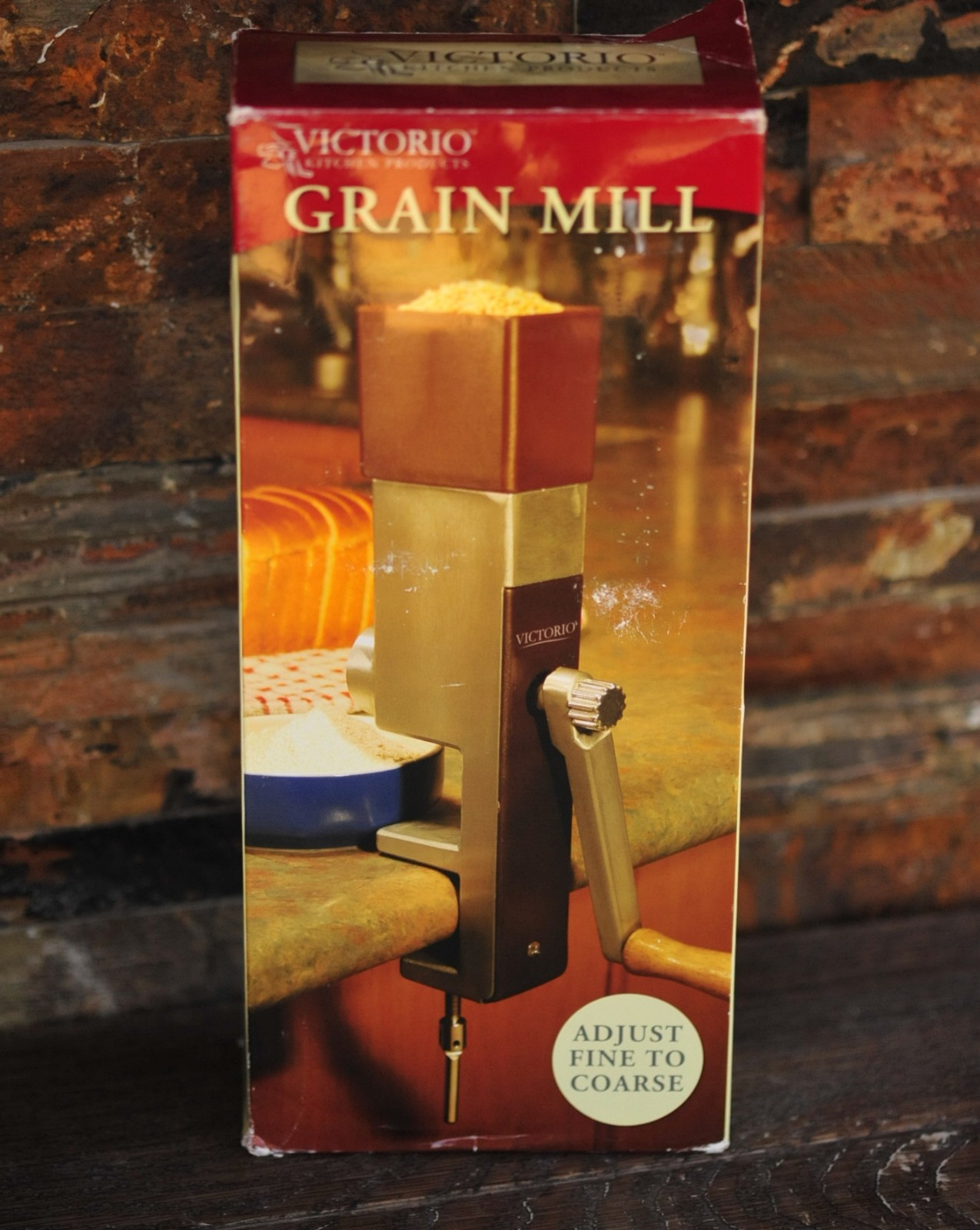 Victorio VKP1012 Hand Crank Grain Mill W/Clamp Base Grind Wheat Rice Oats Barley