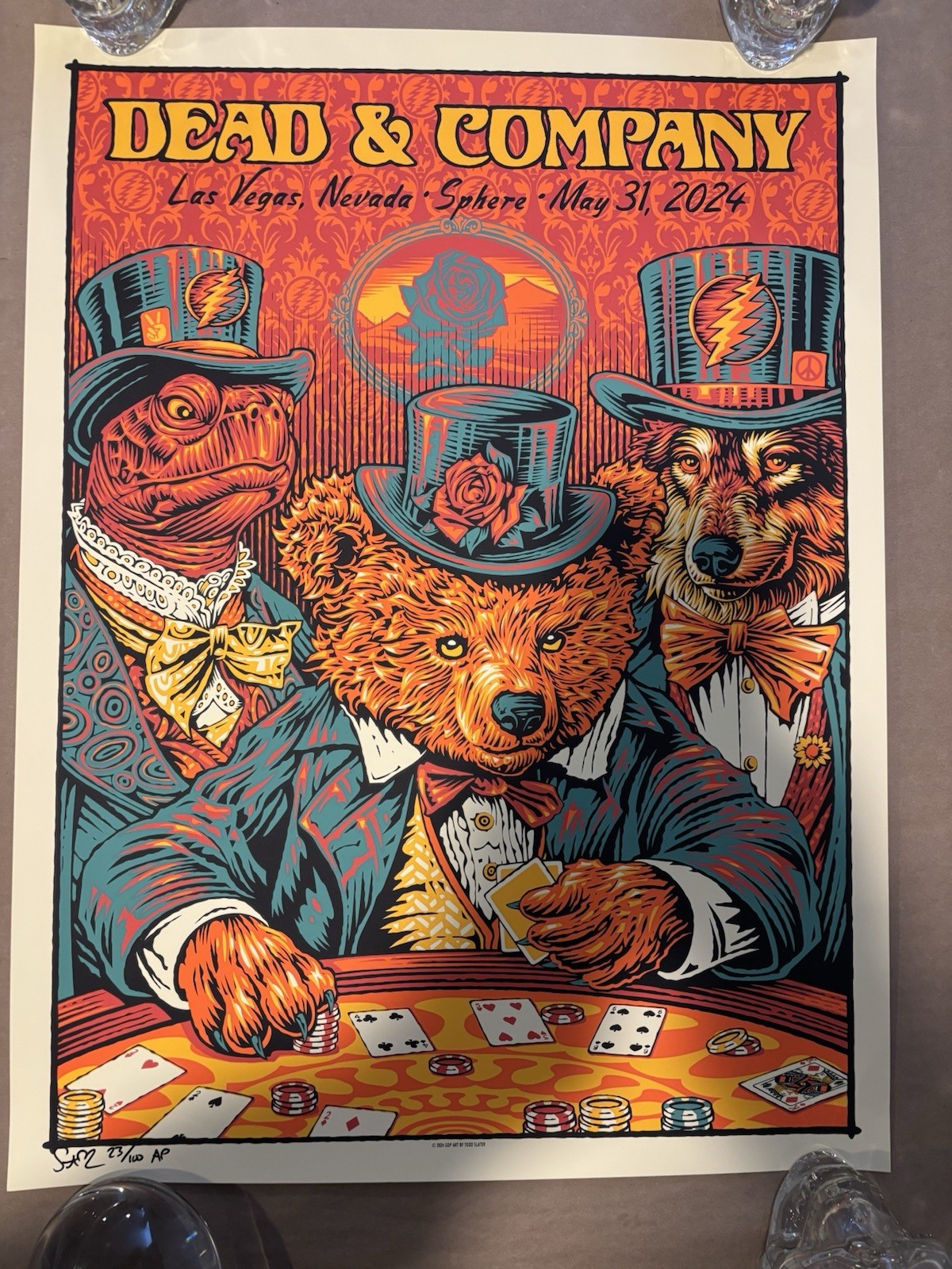 DEAD & COMPANY/ 2024/ SPHERE/ Todd Slater/May 31 signed AP poster xx/100