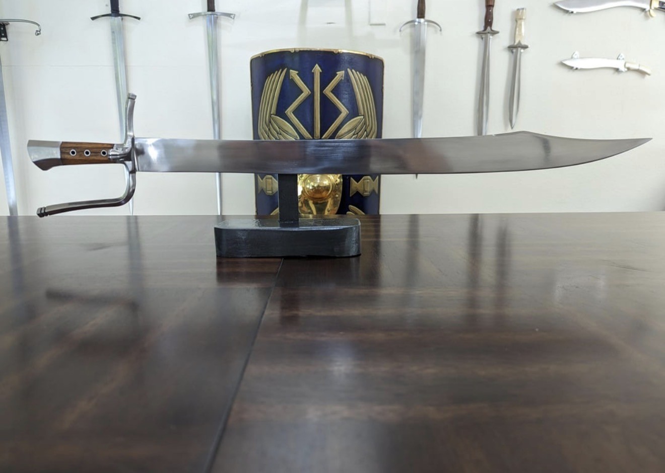 Tod Cutler German Grosses Messer Sword,D2 Steel With Leather Sheath