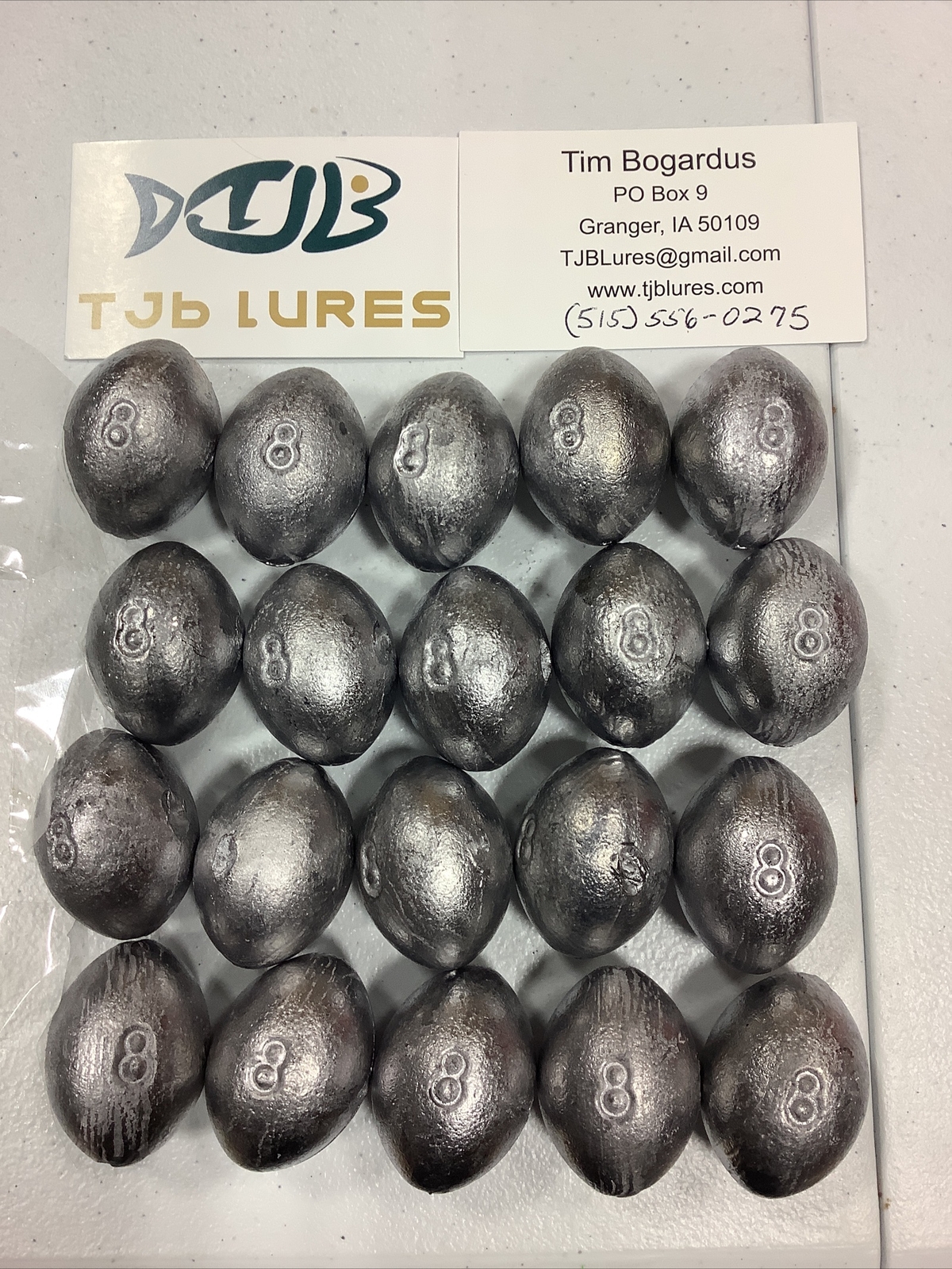 8oz Egg Sinkers 20 qty 10 lbs Fishing Weights Free Shipping