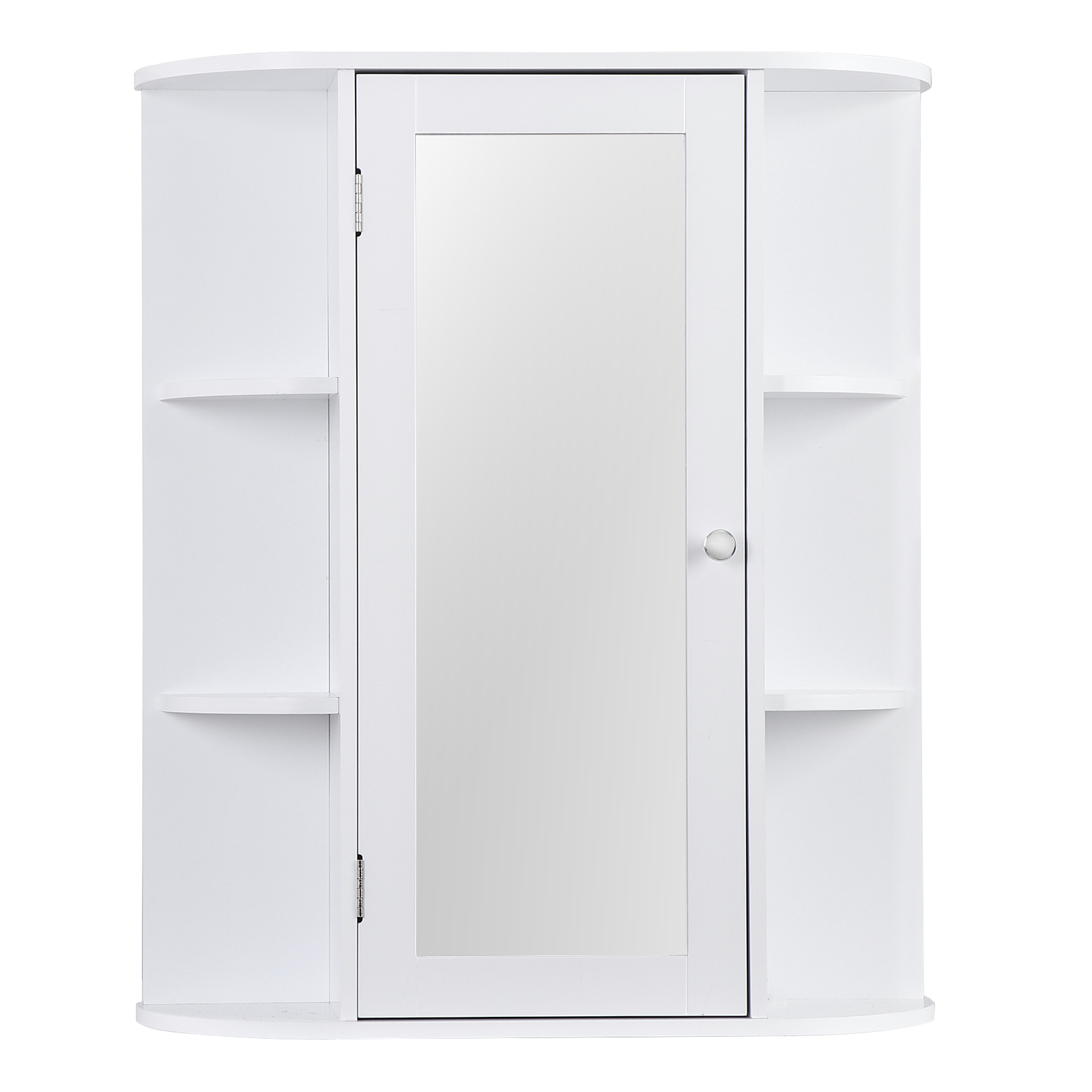 Bathroom Cabinet Single Door Wall Mount Medicine Cabinet with Mirror Shelf