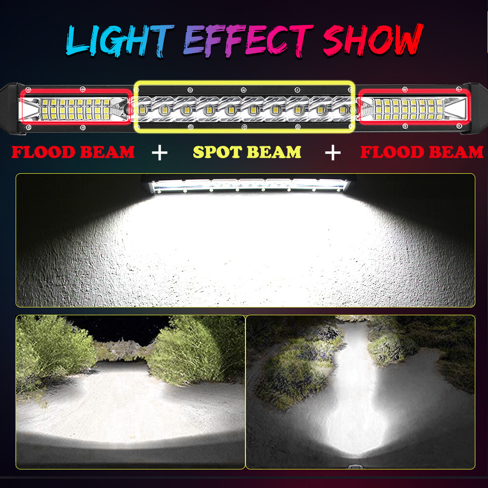NEW 10'' Slim LED Light Bar Spot Flood Combo Work Offroad SUV Driving ATV UTV