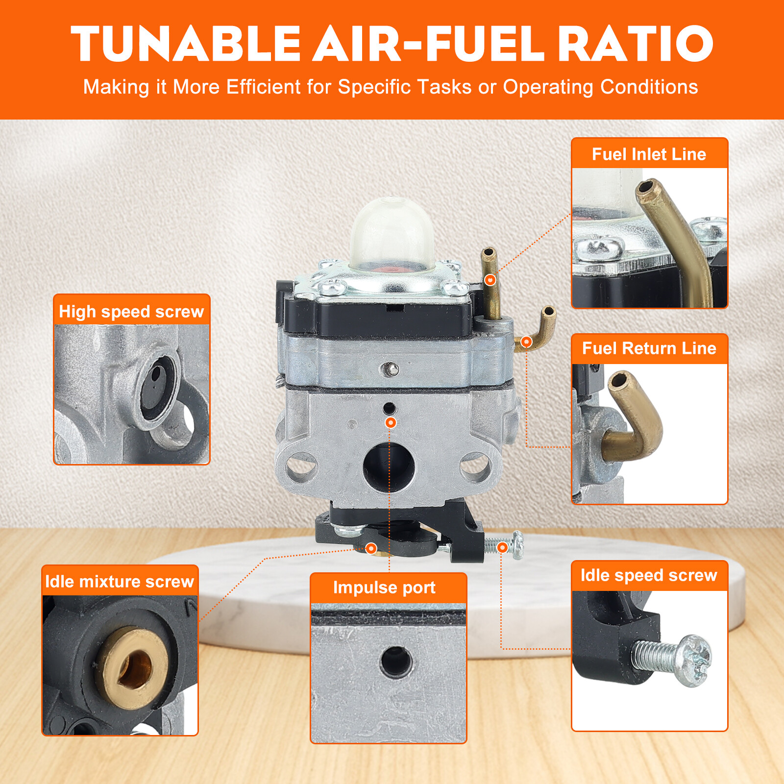 Carburetor For Ryobi RY34421 RY34422 RY34425 RY34441 RY34442 Homelite 309370002