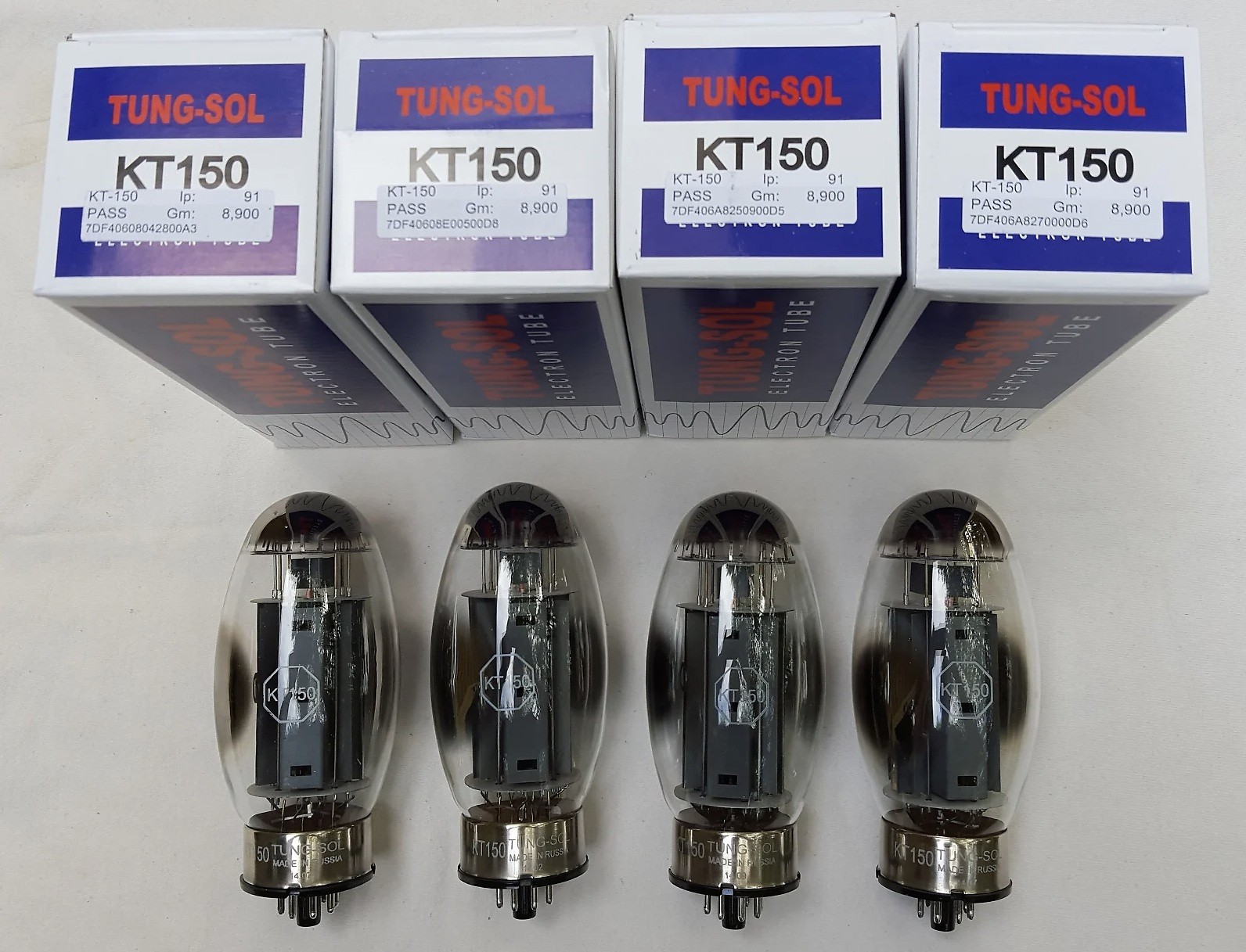 New 4x Tung-Sol KT150 | Matched Quad / Quartet / Four Tubes |  Tungsol Free Ship