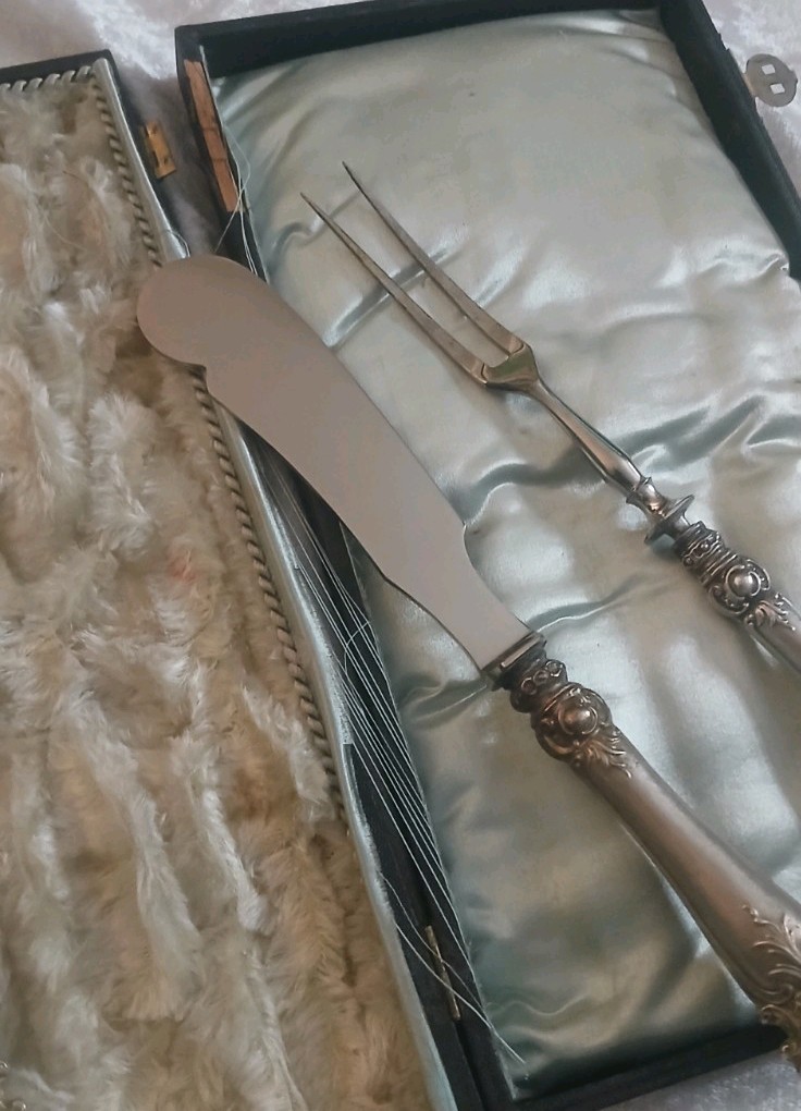 Antique 800 German Silver Fish Set Original Box W. Schwechten Berlin 1853-1902