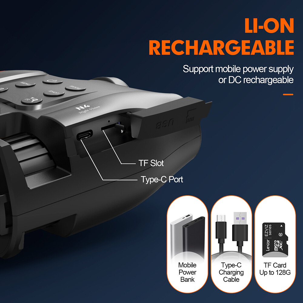 GTMEDIA N4 Night Vision Goggles Infrared Binoculars 300m Range IR Illuminator