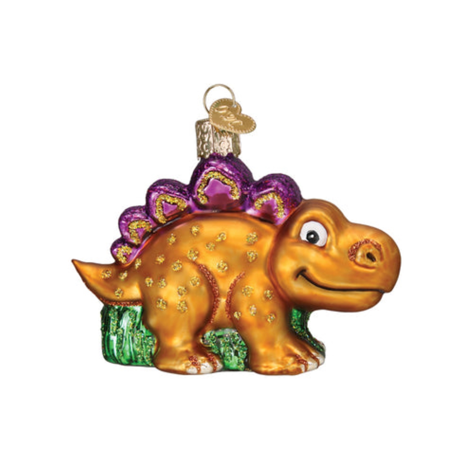 Old World Christmas Blown Glass Ornament, A-Roarable Stegosaurus