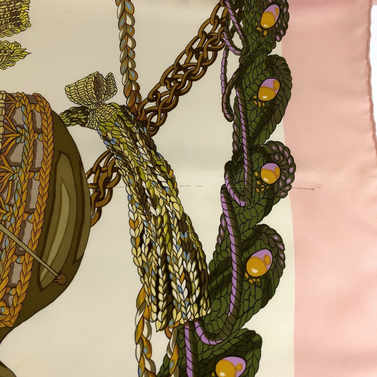 Hermes Timpani Carre 90 Pink Multicolor Silk Scarf Large Women