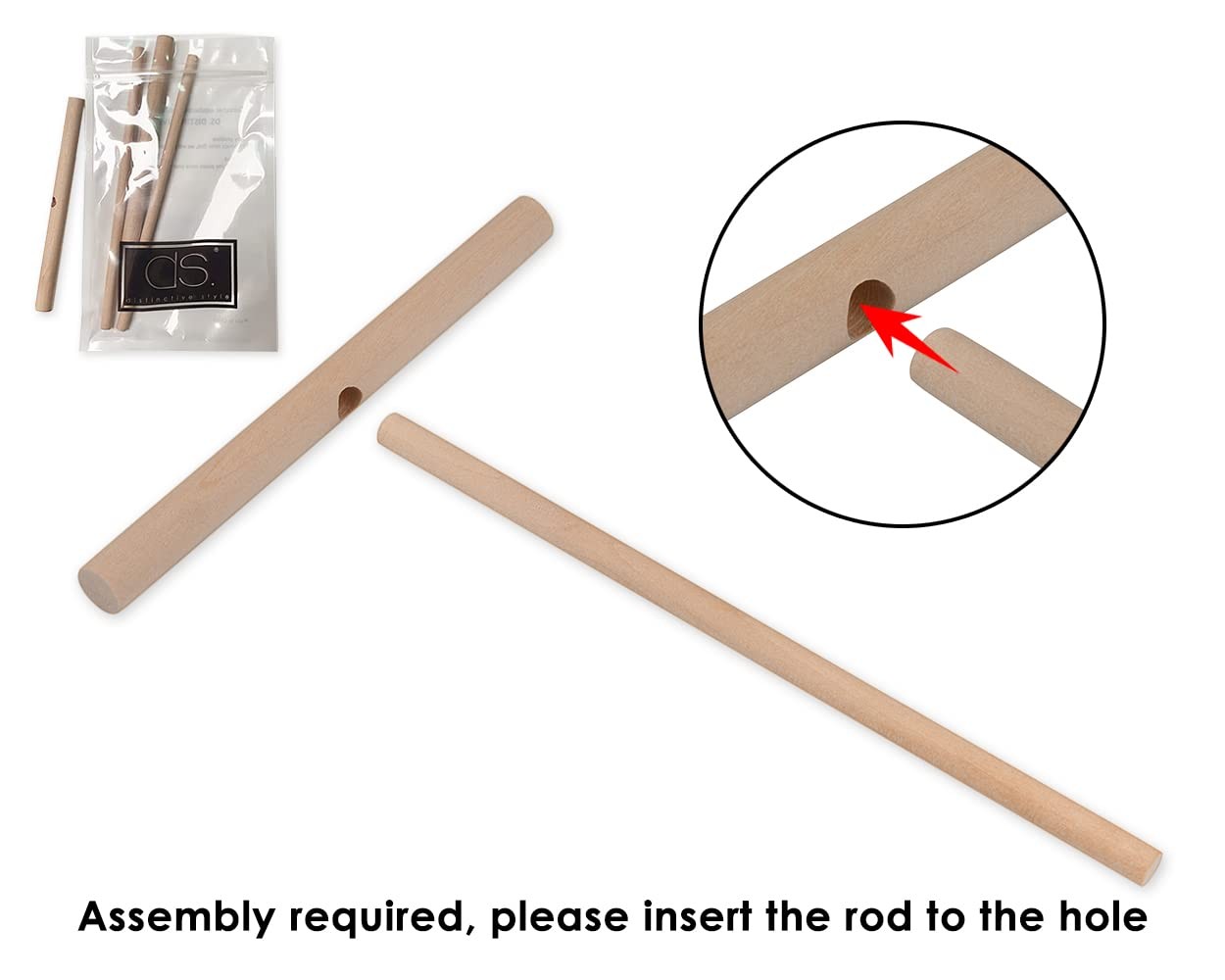 Crepe Spreader 2 Pieces 6.1 Inches x 4.7 Inches Natural Wooden T-Shaped Tool ...