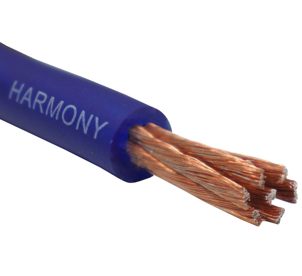 Harmony Audio 4 Gauge 4GA Car Stereo Matte Blue Power Cable Amp Wire - 5 FT
