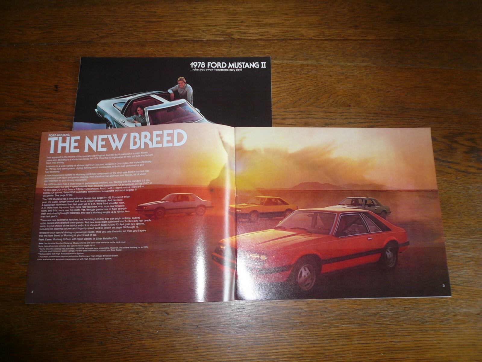 1978 and 1979 Ford Mustang Sales Brochure- Vintage- Two For One