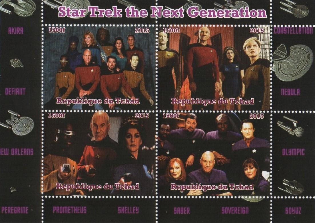 STAR TREK THE NEXT GENERATION 2015 MNH STAMP SHEETLET