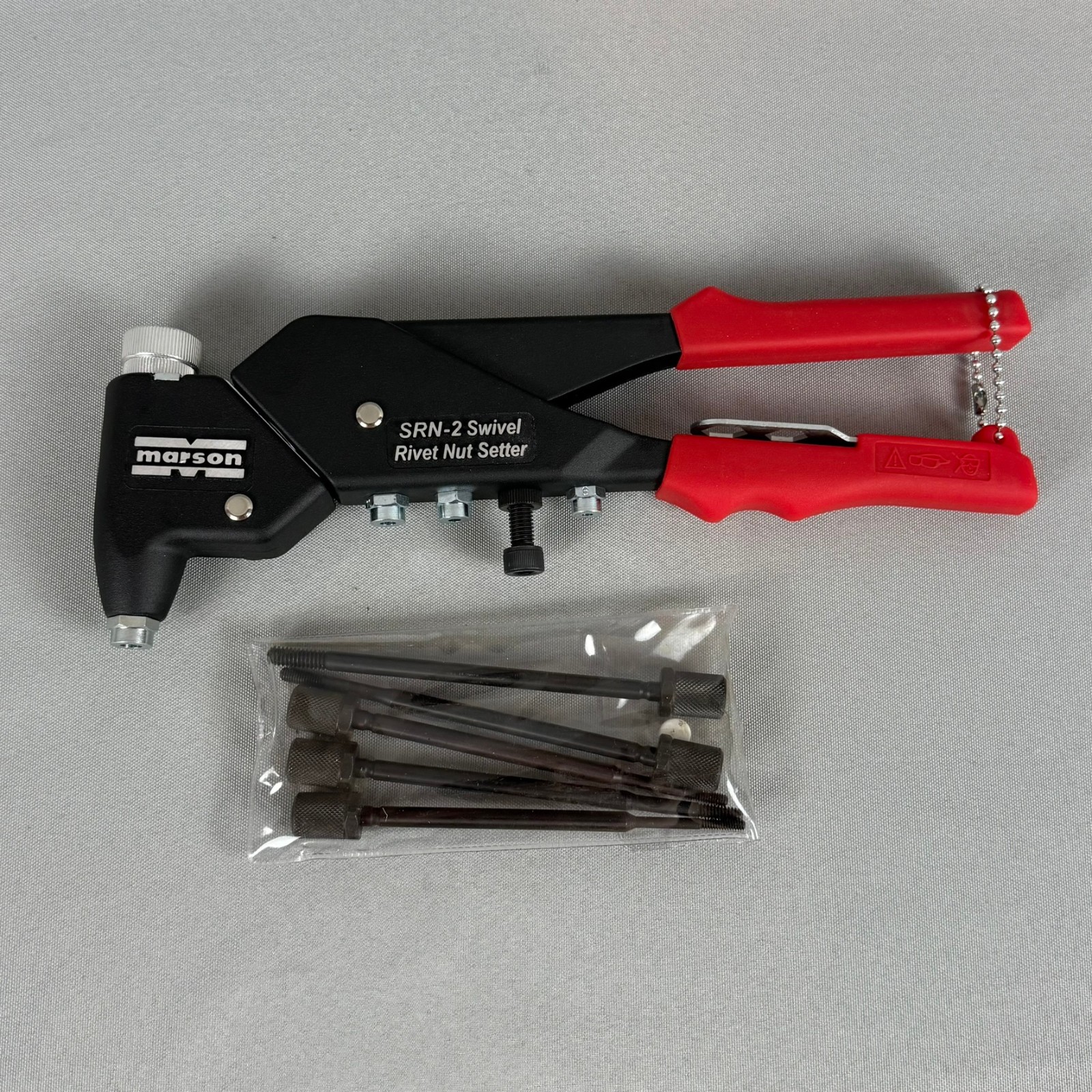 Marson SRN-2 Swivel Rivet Nut Setter M39400 Klik Turn Mandrels & Nosepiece New