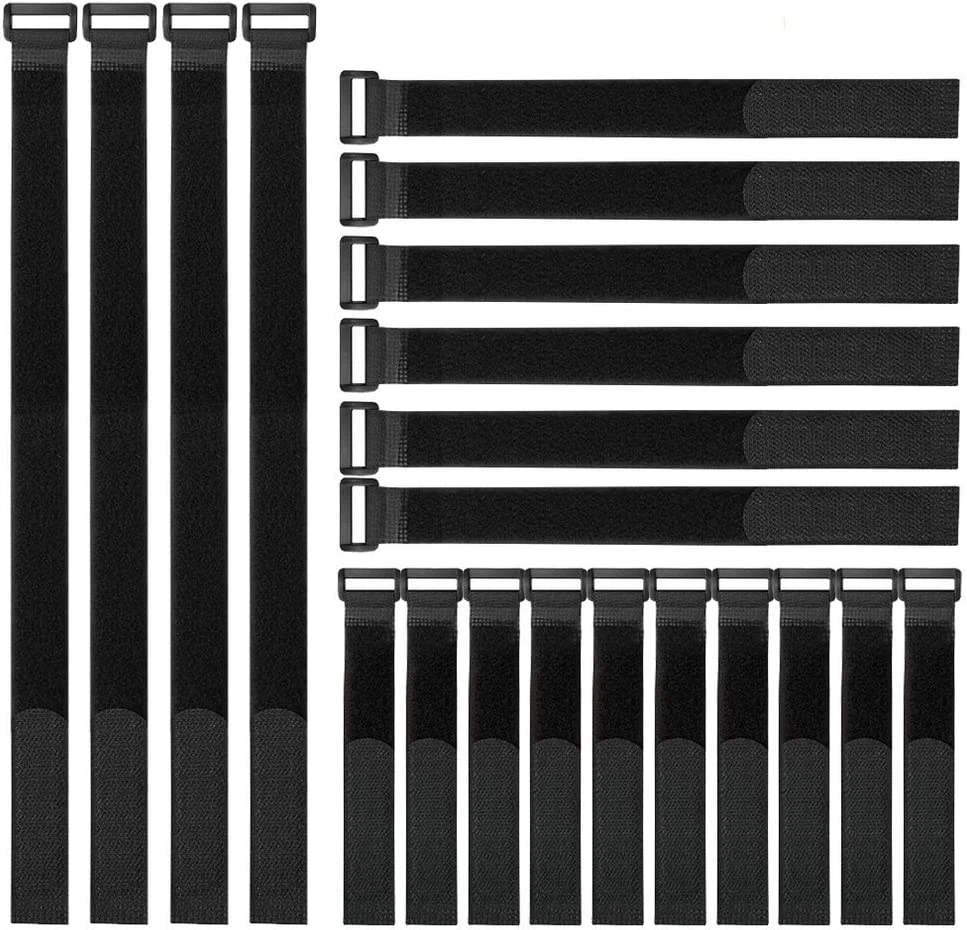 VELCRO Brand Bulk Pack 20 Reusable Fastening Cable Straps with Buckle Variety US