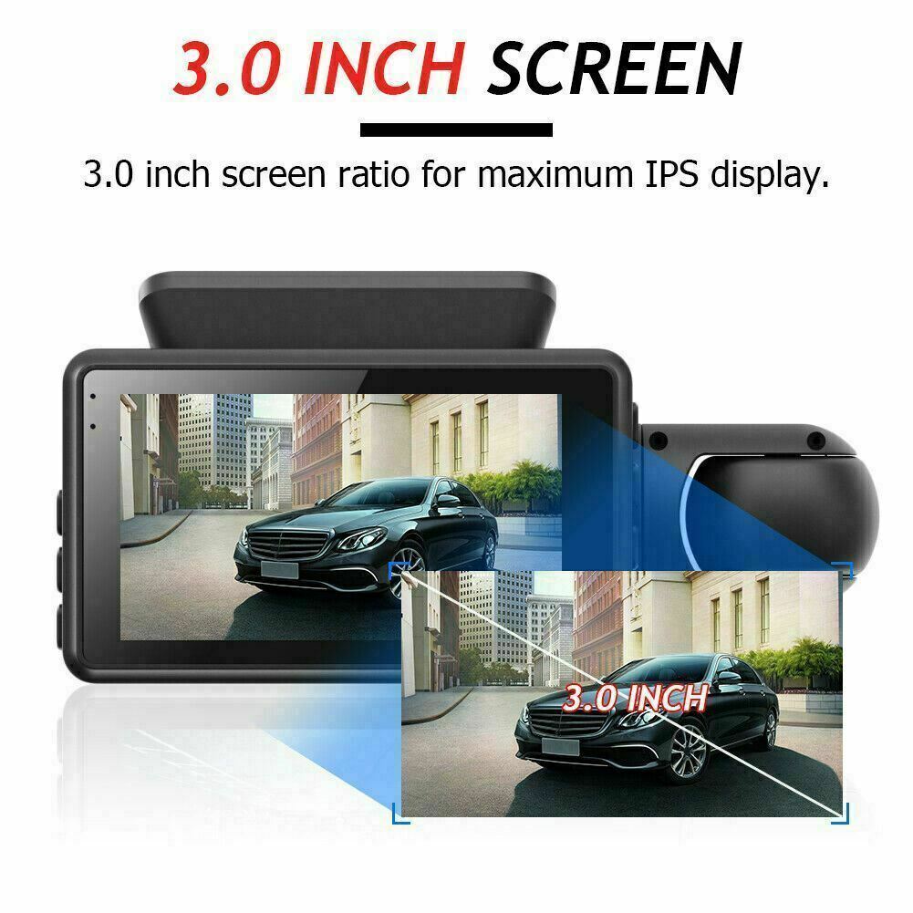 1080P Dual Lens Car DVR Dash Cam Video Recorder G-Sensor Front and Inside Camera