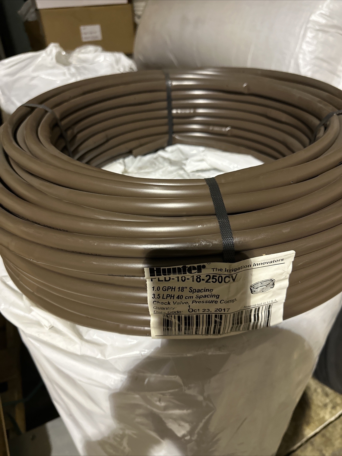 1/2 In. X 250 Ft. 1-GPH Pressure Compensating Emitter Tubing with 18 In. Spacing