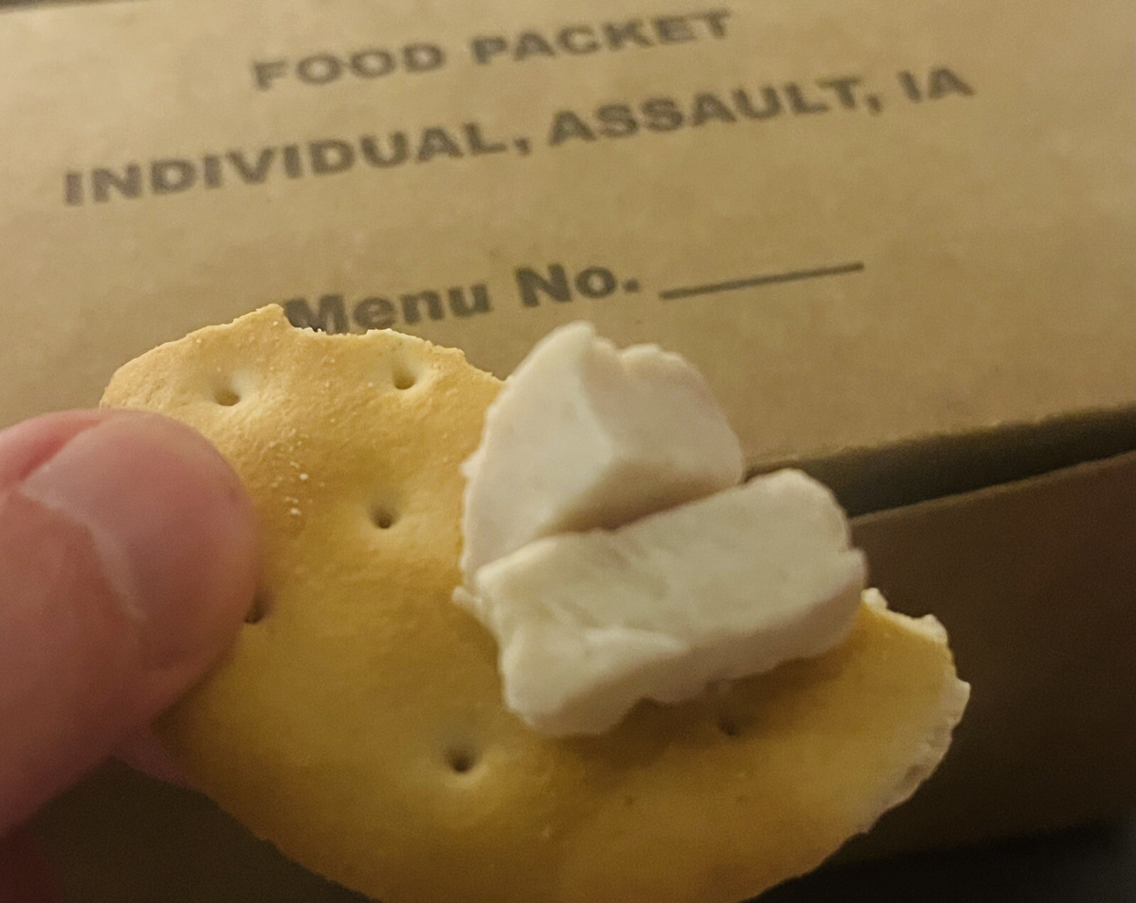 US Korean War Food Packet Individual Assault - Fully Edible Reproduction Ration